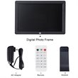 Costway 12'' Contemporary Plastic Digital Photo Frame with Remote in Black