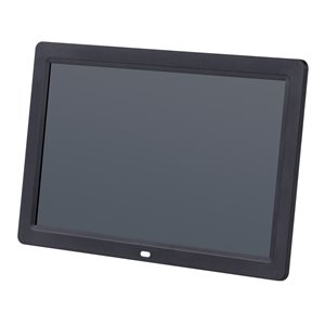 Costway 12'' Contemporary Plastic Digital Photo Frame with Remote in Black