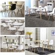 Costway Contemporary Wood and ABS Dining Side Chairs in White (Set of 2)