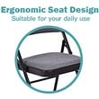 Costway Upholstered Padded Fabric Folding Chairs in Black (Set of 4)