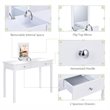 Costway MDF and Wood Dressing Table Set with Flip-top Mirror in White