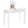Costway MDF and Wood Dressing Table Set with Flip-top Mirror in White
