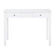 Costway MDF and Wood Dressing Table Set with Flip-top Mirror in White