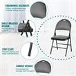 Costway Upholstered Padded Fabric Folding Chairs in Black (Set of 6)