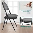 Costway Upholstered Padded Fabric Folding Chairs in Black (Set of 6)
