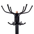 Costway Contemporary Steel Coat Rack with Triangle Base in Black