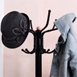Costway Contemporary Steel Coat Rack with Triangle Base in Black