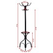 Costway Contemporary Steel Coat Rack with Triangle Base in Black