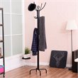 Costway 78'' Contemporary Powder-coated Steel Free Standing Coat Rack in Black