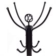 Costway 78'' Contemporary Powder-coated Steel Free Standing Coat Rack in Black