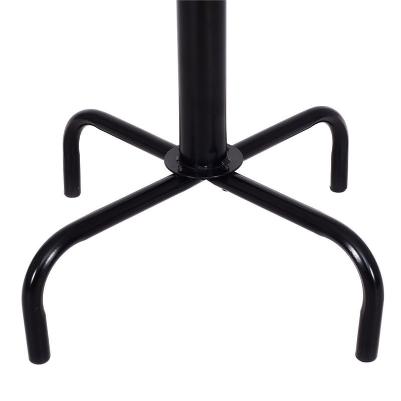 Costway 78'' Contemporary Powder-coated Steel Free Standing Coat Rack in Black