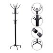 Costway 78'' Contemporary Powder-coated Steel Free Standing Coat Rack in Black
