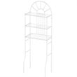Costway 3-shelf Contemporary Iron Toilet Bathroom Spacesaver in White
