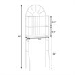 Costway 3-shelf Contemporary Iron Toilet Bathroom Spacesaver in White