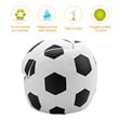 Costway Football Shaped Polyurethane Kids Sofa with Ottoman in Black/White