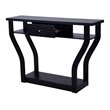 Costway Contemporary Wood Accent Console Table with Drawer in Black