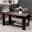 Costway Rectangular Contemporary High Quality Wood Coffee Table in Brown