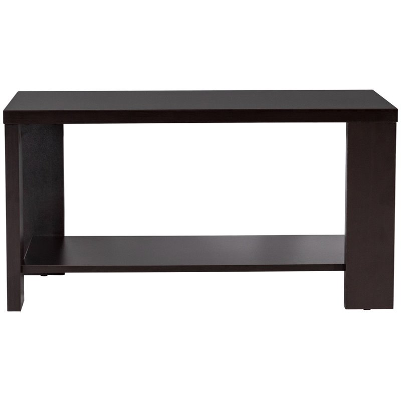 Costway Rectangular Contemporary High Quality Wood Coffee Table in Brown