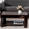 Costway Rectangular Contemporary High Quality Wood Coffee Table in Brown