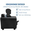Costway Contemporary Polyurethane Kids Sofa with Ottoman in Black Finish