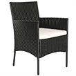 Costway 4-piece Contemporary Rattan Patio Furniture Set in Gray