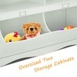 Costway Contemporary MDF Multi-bin Kids Toy Storage Organizer in White