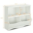 Costway Contemporary MDF Multi-bin Kids Toy Storage Organizer in White