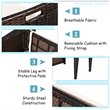 Costway 3-piece Contemporary Rattan and Steel Patio Bistro Set in Brown