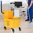 Costway 35-quart Contemporary Plastic Side Press Wringer Mop Bucket in Yellow