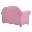 Costway Contemporary Polyurethane Princess Kids Armrest Sofa in Pink
