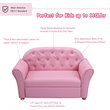 Costway Contemporary Polyurethane Princess Kids Armrest Sofa in Pink