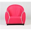 Costway Contemporary Polyurethane and Wood Kids Sofa in Red Finish