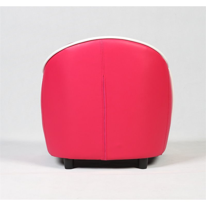 Costway Contemporary Polyurethane and Wood Kids Sofa in Red Finish
