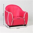 Costway Contemporary Polyurethane and Wood Kids Sofa in Red Finish