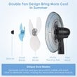 Costway 16'' Plastic and Iron Adjustable Oscillating Pedestal Fan in Black