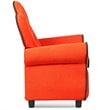 Costway Contemporary Polyurethane Kids Recliner in Orange Finish