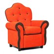 Costway Contemporary Polyurethane Kids Recliner in Orange Finish
