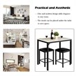 Costway 3-piece MDF and PU Leather Dining Set with Table and 2 Stools in White