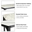 Costway 3-piece MDF and PU Leather Dining Set with Table and 2 Stools in White
