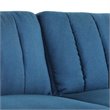 Costway Contemporary Wood and Sponge Sofa Futon Bed Sleeper in Blue