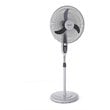 Costway 18'' Contemporary Plastic Oscillating Standing Pedestal Fan in Black