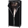 Costway Contemporary Steel and Fabric Portable Clothes Closet in Black