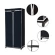 Costway Contemporary Steel and Fabric Portable Clothes Closet in Black