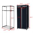 Costway Contemporary Steel and Fabric Portable Clothes Closet in Black