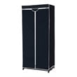 Costway Contemporary Steel and Fabric Portable Clothes Closet in Black