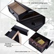 Costway 3-tier Contemporary Wood Nightstand with 2 Baskets and 1 Drawer in Black