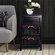 Costway 3-tier Contemporary Wood Nightstand with 2 Baskets and 1 Drawer in Black