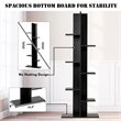 Costway 7-tier Contemporary MDF Sturdy Storage Bookshelf in Black