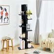 Costway 7-tier Contemporary MDF Sturdy Storage Bookshelf in Black