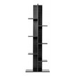 Costway 7-tier Contemporary MDF Sturdy Storage Bookshelf in Black